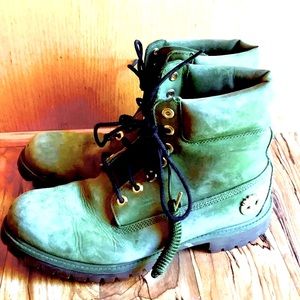 Timberland MONEY GREEN 10 MEN DJ Khaled SECURE THE BAG Boots Nubuck Leather VGUC